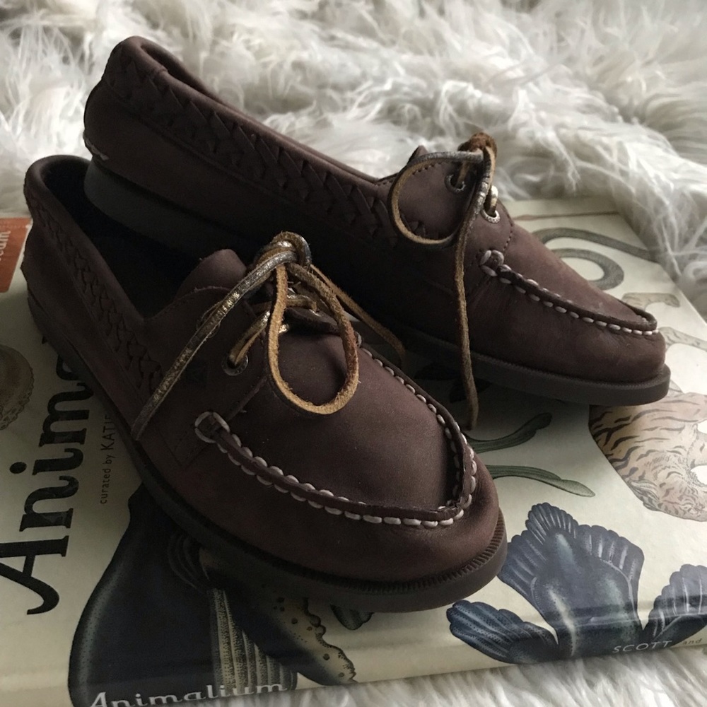 Sperry Brown Leather Boat Shoes